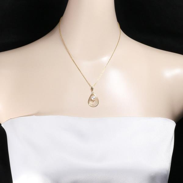 K18 Yellow Gold Pearl Necklace in Pristine Condition