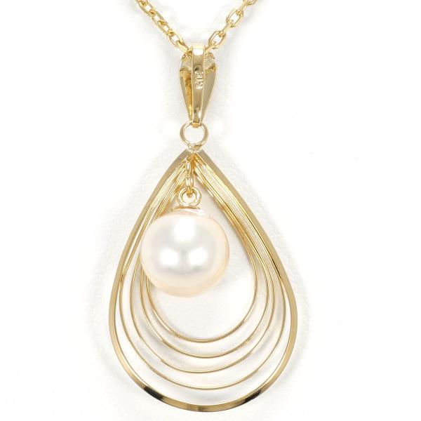 K18 Yellow Gold Pearl Necklace in Pristine Condition