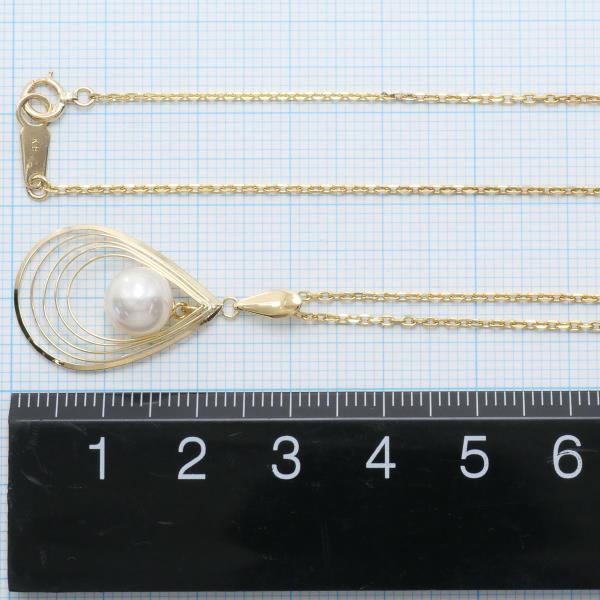 K18 Yellow Gold Pearl Necklace in Pristine Condition