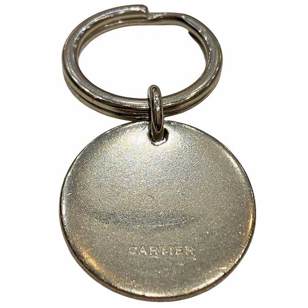 Cartier Metal 5.8 Logo Charm Keychain in Good Condition