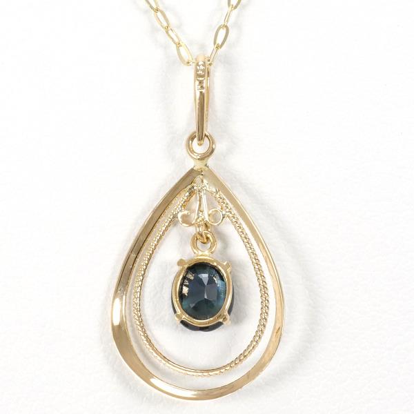 K18 Yellow Gold Sapphire Necklace in Pristine Condition