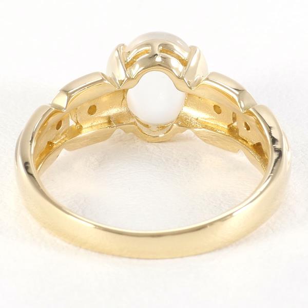 K18 Yellow Gold Moonstone Ring 10.5 in Excellent Condition