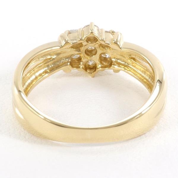 K18 Yellow Gold Diamond Ring 10 in Excellent Condition