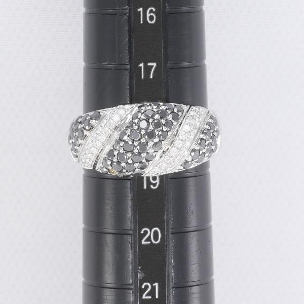 K18 White Gold Diamond Ring 18号 in Excellent Condition