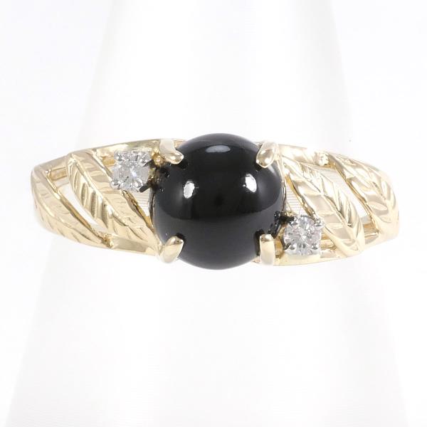 14K YG WG Ring Coral Diamond Jewelry