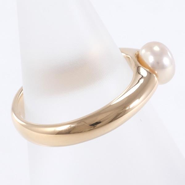 Michel Klein K18PG Pink Gold Pearl Ring Size 3 in Excellent Condition