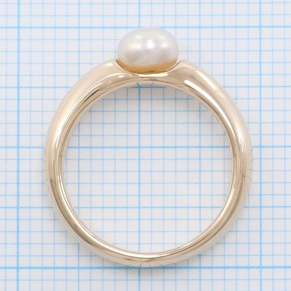 Michel Klein K18PG Pink Gold Pearl Ring Size 3 in Excellent Condition