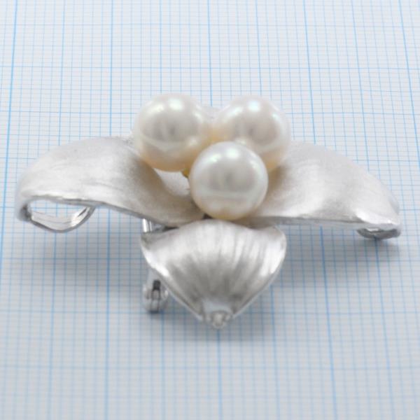 Silver Brooch Pendant Top with Pearl in Pristine Condition