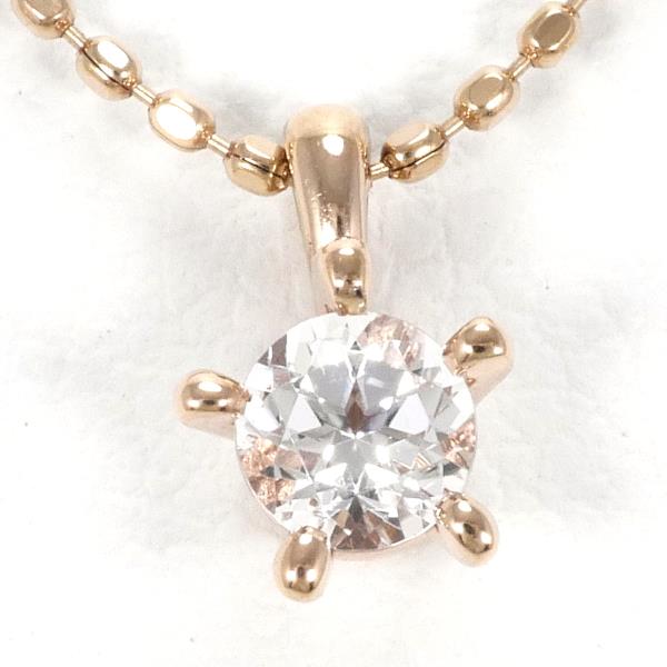 4℃ K10PG Necklace White Topaz Pink Gold