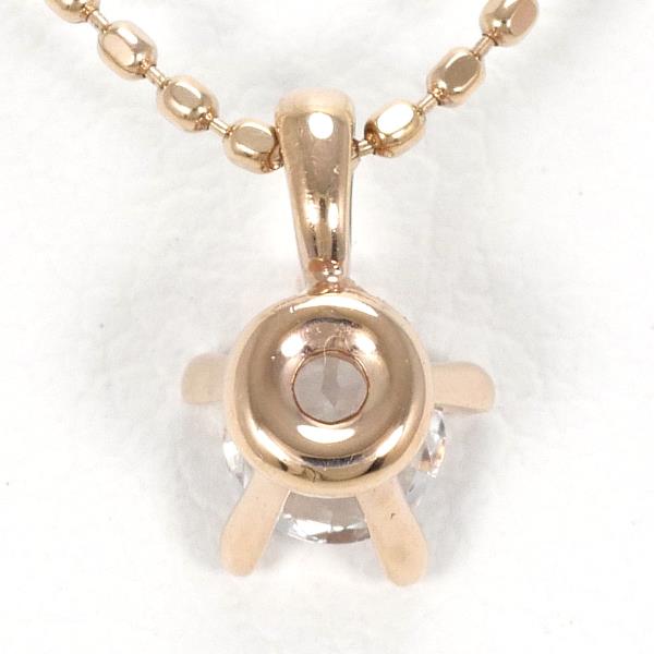 4℃ K10PG Necklace White Topaz Pink Gold