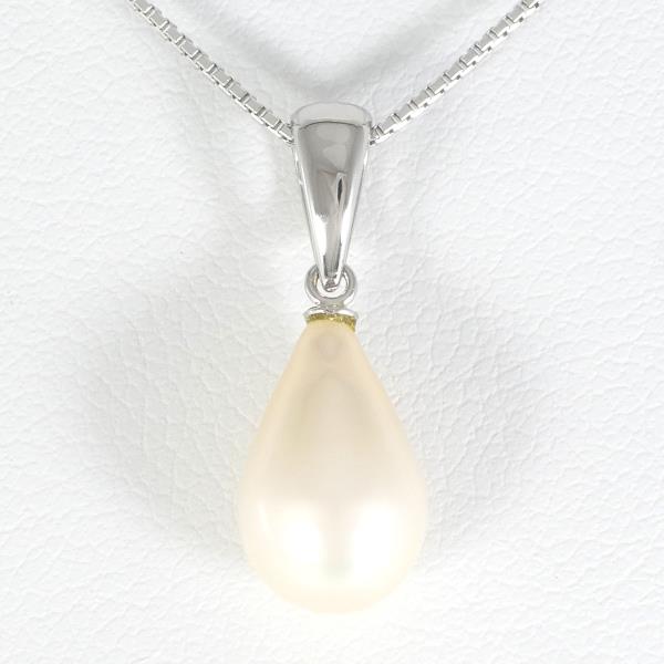 PT850 Platinum Pearl Necklace with Diamond