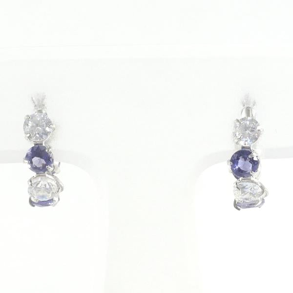 K14 White Gold Zircon Earrings