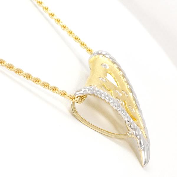 K14 Yellow Gold White Gold Zircon Necklace