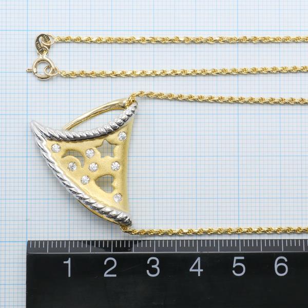 K14 Yellow Gold White Gold Zircon Necklace