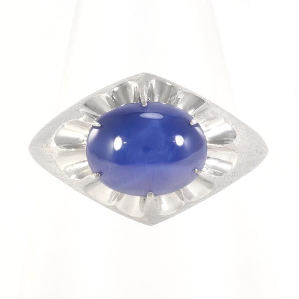 K14 White Gold Star Sapphire Ring in Excellent Condition