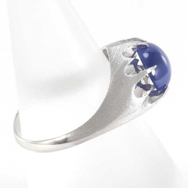 K14 White Gold Star Sapphire Ring in Excellent Condition