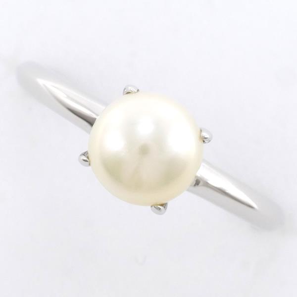 PT850 Platinum Pearl Ring Size 10 in Great Condition