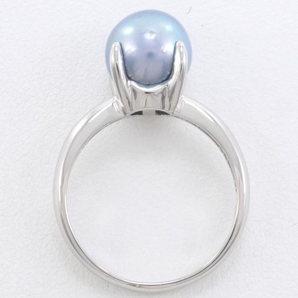 PT900 Platinum Pearl Ring Size 13 in Excellent Condition