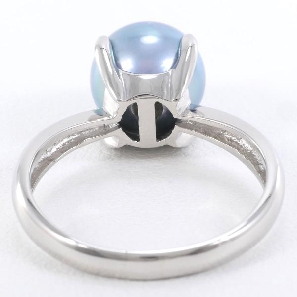 PT900 Platinum Pearl Ring Size 13 in Excellent Condition