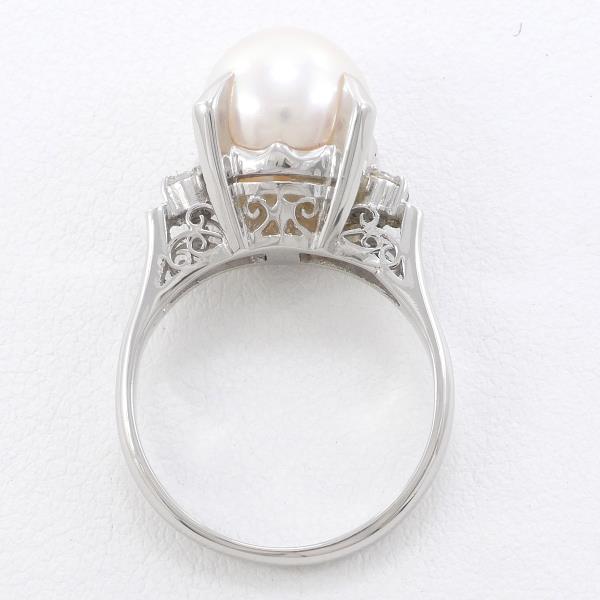 Pm850 Platinum Pearl Ring Size 9 in Excellent Condition