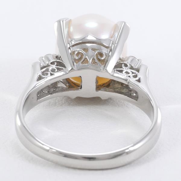 Pm850 Platinum Pearl Ring Size 9 in Excellent Condition