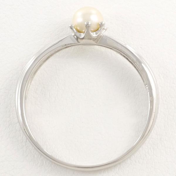 PT850 Platinum Pearl Ring 11.5 in Pristine Condition