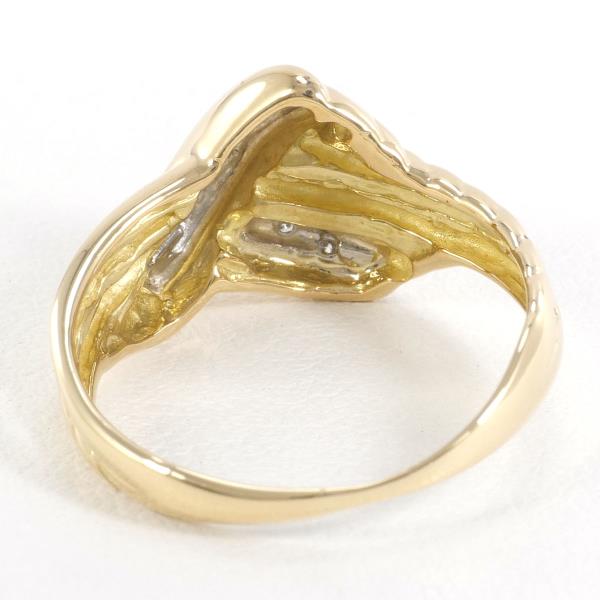 PT900 Platinum K18 Yellow Gold Diamond Ring in Excellent Condition