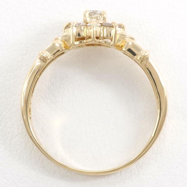 PT900 Platinum K18 Yellow Gold Diamond Ring in Excellent Condition