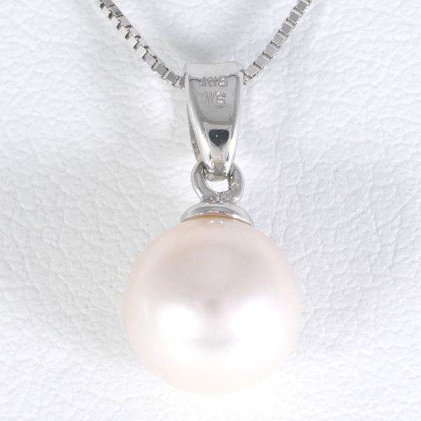 K18 White Gold Pearl Necklace in Pristine Condition