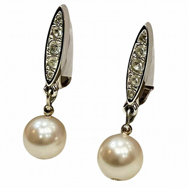 Swarovski Metal Pearl Earrings Clip/Stud in Great Condition