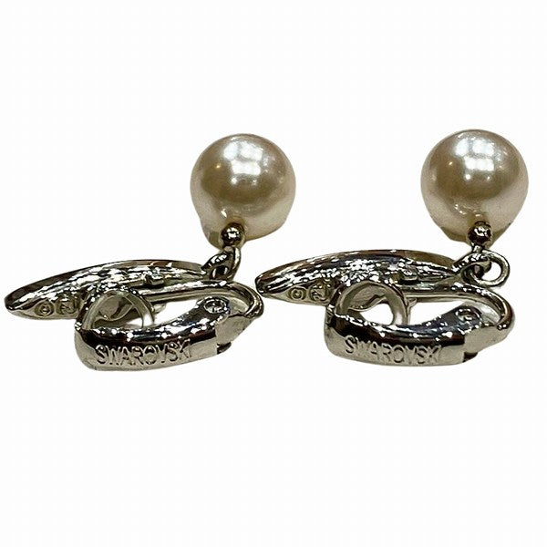 Swarovski Metal Pearl Earrings Clip/Stud in Great Condition