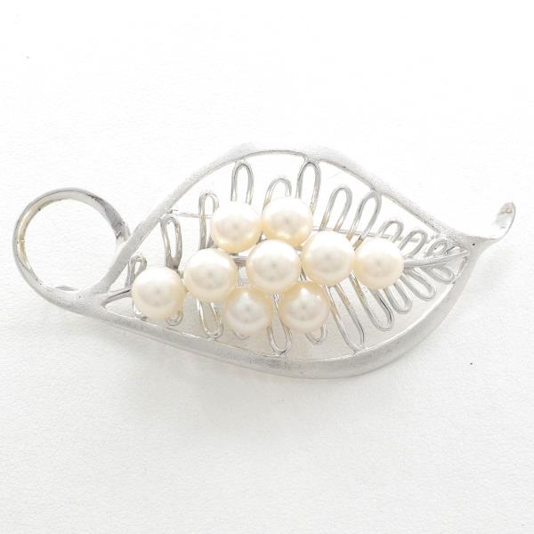 Silver Brooch Pendant Top with Pearl in Great Condition