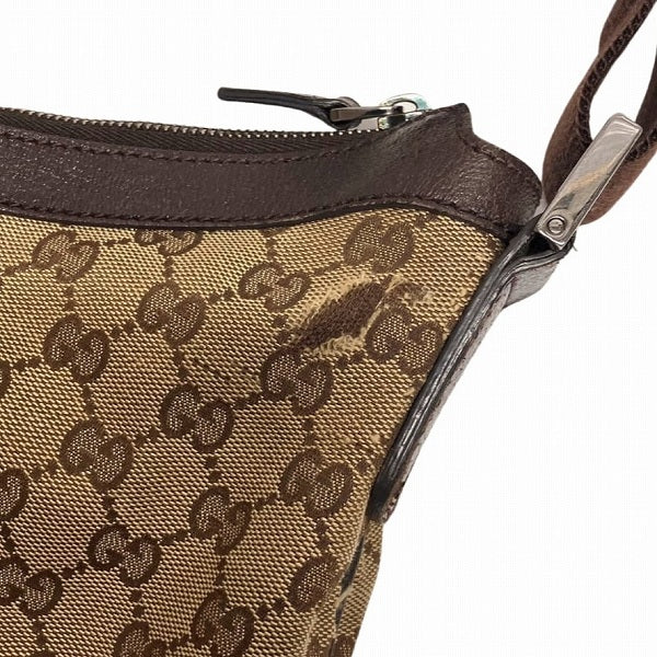 Gucci GG Canvas Leather Shoulder Bag 189752 in Good Condition