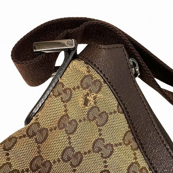 Gucci GG Canvas Leather Shoulder Bag 189752 in Good Condition