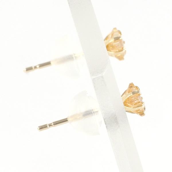 K10 Yellow Gold Zirconia Earrings in Pristine Condition