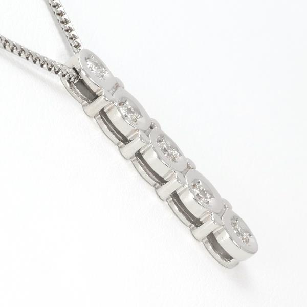 K18 White Gold Diamond Necklace 0.32ct in Excellent Condition