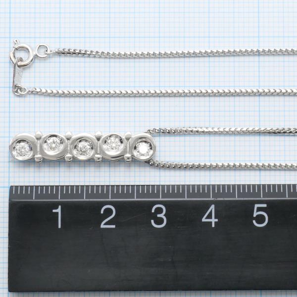 K18 White Gold Diamond Necklace 0.32ct in Excellent Condition