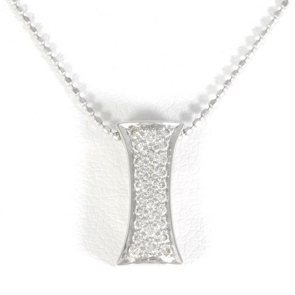 K18 White Gold Diamond Necklace 0.22ct in Excellent Condition