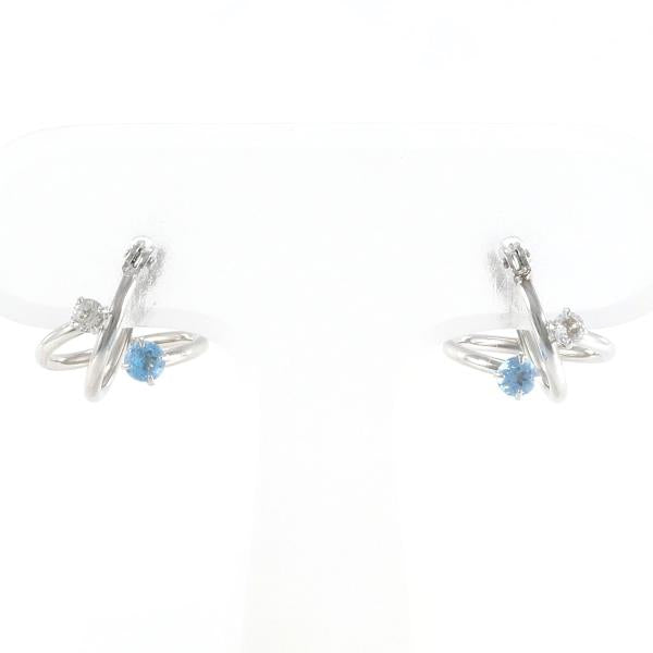 K14 White Gold Topaz Earrings in Excellent Condition