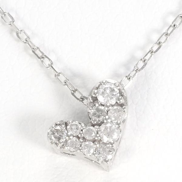 K10 White Gold Diamond Necklace in Excellent Condition