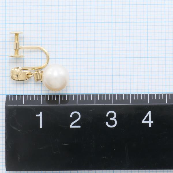 K18 Yellow Gold Pearl Earrings in Great Condition