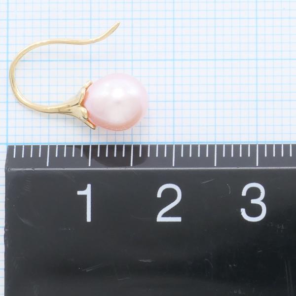 K18 Yellow Gold Pearl Earrings in Excellent Condition