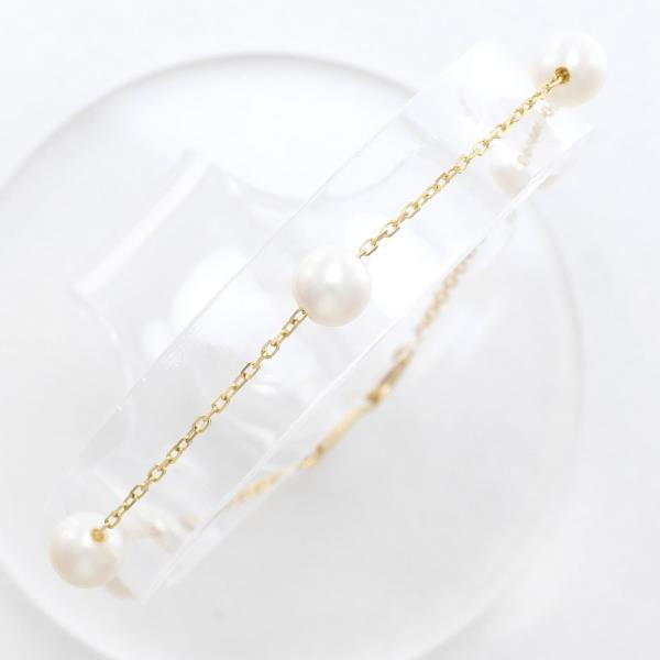 K18 Yellow Gold Pearl Bracelet 16.5cm