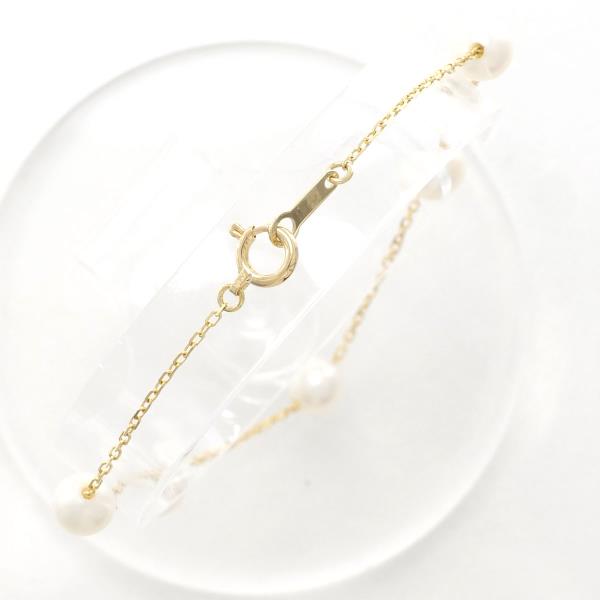 K18 Yellow Gold Pearl Bracelet 16.5cm