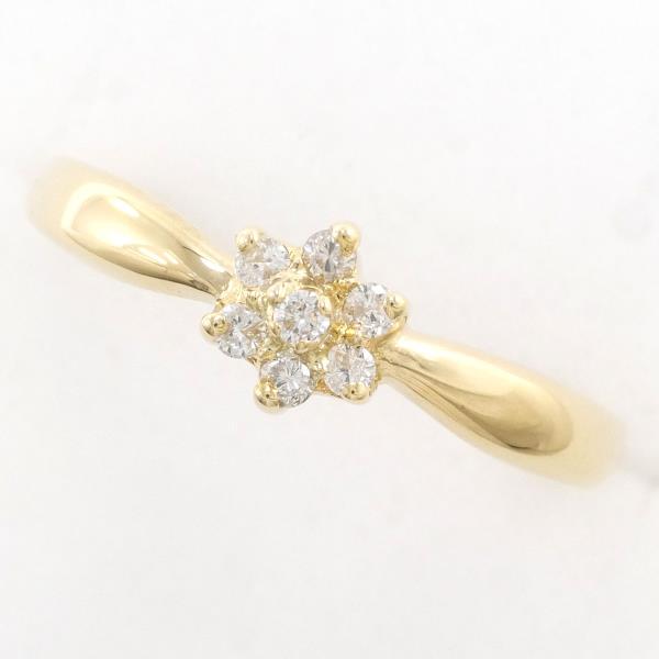 K18 Yellow Gold Diamond Ring 11 in Excellent Condition