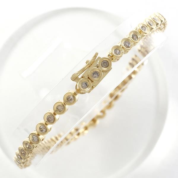 K18 Yellow Gold Brown Diamond Bracelet in Excellent Condition