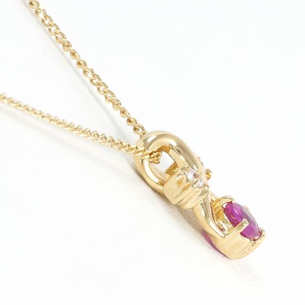 K18 Yellow Gold Ruby Necklace