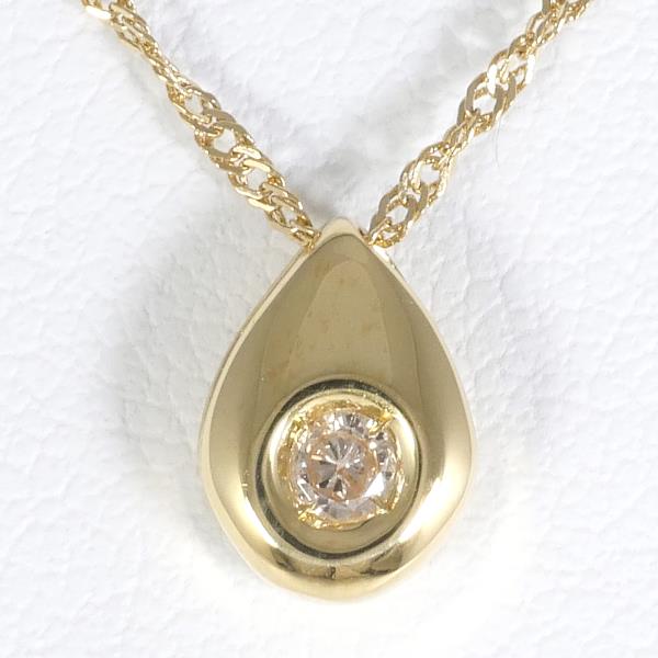 K18 Yellow Gold Necklace with Brown Diamond in Pristine Condition