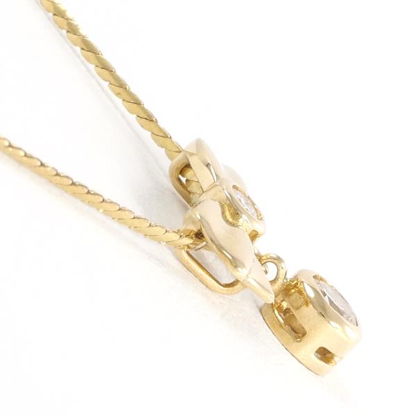 18K Yellow Gold Diamond Necklace 0.22ct in Excellent Condition