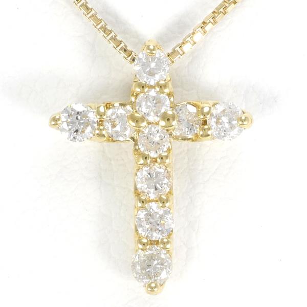 K18 Yellow Gold Diamond Necklace in Excellent Condition